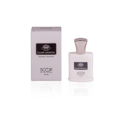 عطر جیبی مردانه اسکوپ مدل Silver Montral حجم 25 میلی لیتر