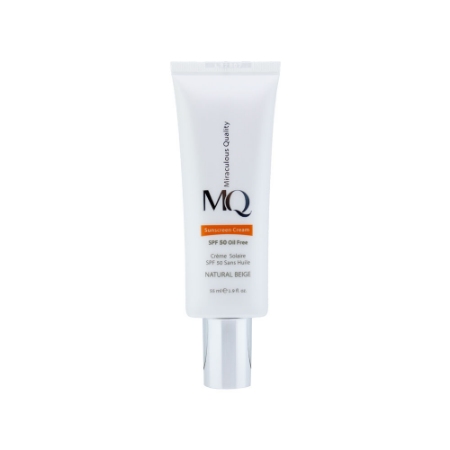 کرم ضد آفتاب رنگی ام کیو مدل NATURAL BEIGE با SPF50 حجم 55 میلی لیتر