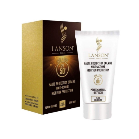 فلوئید ضد آفتاب لانسون مدل Multi action بی رنگ حجم 40 میلی لیتر