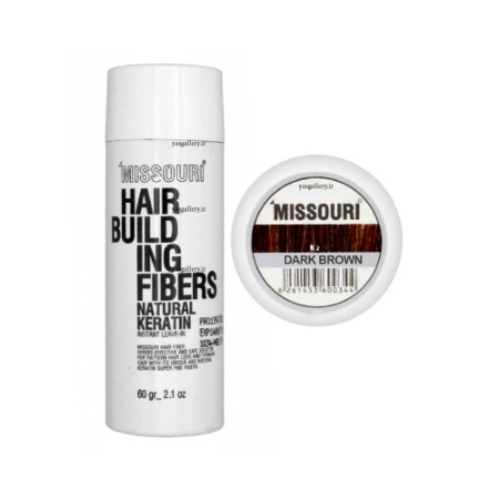 پودر حجم دهنده و پرپشت کننده مو میسوری قهوه ای تیره وزن 60 گرم