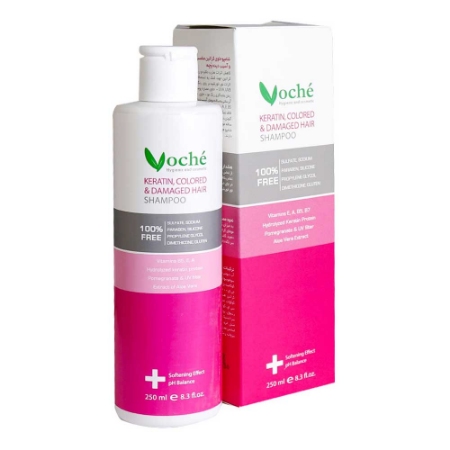 شامپو کراتینه وچه مناسب موهای رنگ شده و آسیب دیده حجم ۲۵۰ میلی لیتر