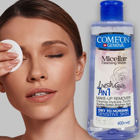 میسلار واتر کامان مناسب پوست خشک تا نرمال حجم 400 میلی لیتر