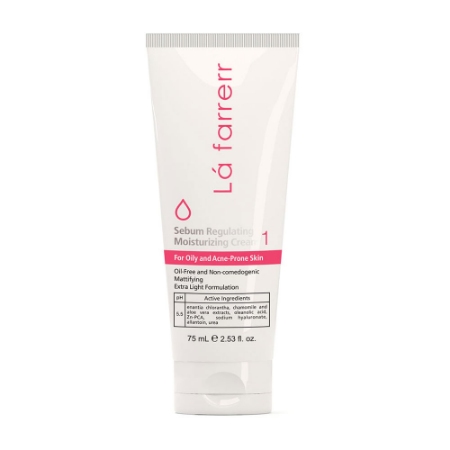 کرم مرطوب کننده پوست چرب لافارر کنترل کننده چربی کد 1 حجم 75 میلی لیتر