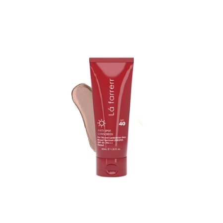 کرم ضد آفتاب و ضد لک رنگی لافارر رنگ تیره حجم 40 میلی لیتر