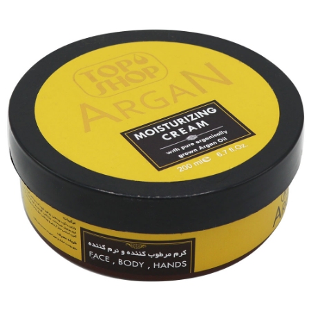 کرم مرطوب کننده دست و صورت تاپ شاپ حاوی روغن آرگان حجم 200 میلی لیتر