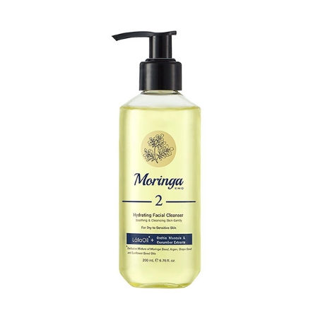 ژل شستشو و آبرسان مورینگا امو کد 2 مناسب پوست خشک و حساس حجم 200 میلی لیتر