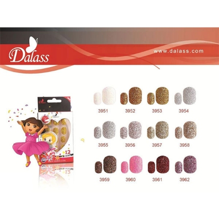 ناخن مصنوعی کودک دالاس مدل 3954 بسته 12 عددی