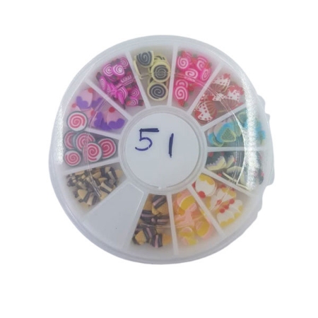 مجموعه نگین طراحی ناخن شماره 51