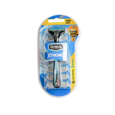 خودتراش مردانه اکستریم 3 لبه شیک همراه با 6 تیغ یدک