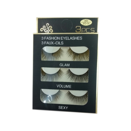 مژه سه جفتی جعبه مشکی شماره MD04