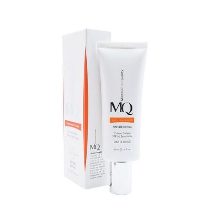 کرم ضد آفتاب بدون رنگ فاقد چربی ام کیو MQ حجم 55 میلی لیتر