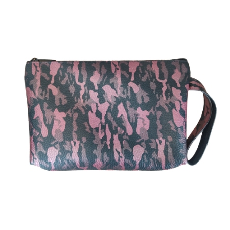 کیف آرایشی چرم طرحدار 