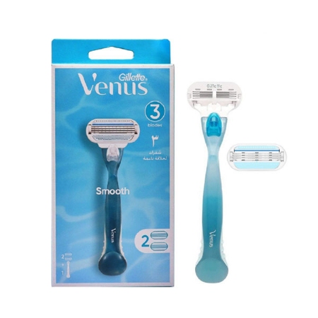 خود تراش ژیلت مدل Venus Smooth به همراه دو تیغ یدک