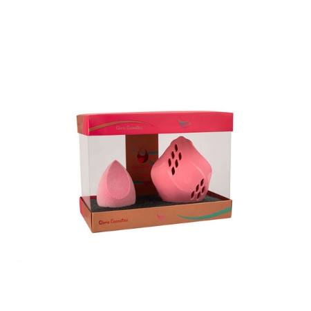 ست اسفنج میکروفایبر و کیس صورتی گلوریا