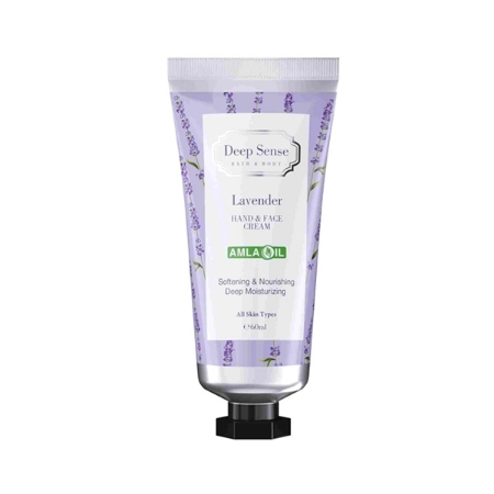 کرم مرطوب کننده دست و صورت لوندر دیپ سنس حجم 60 میلی لیتر