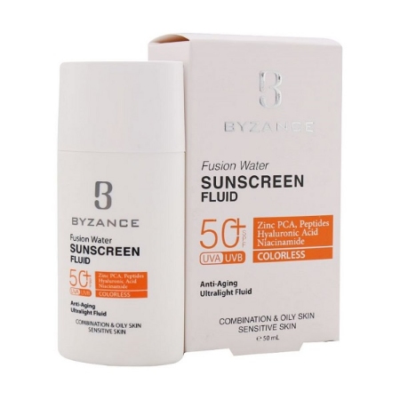 فلوئید ضد آفتاب بیزانس فیوژن واتر حجم 50 میلی لیتر