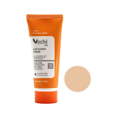 ضد آفتاب رنگی پوست های خشک و معمولی وچه SPF50 حجم 40 میلی لیتر