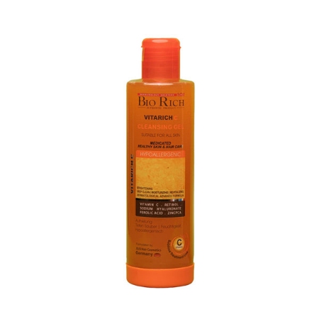 ژل شستشو صورت بایوریچ مدل رتینول ویتامین سی