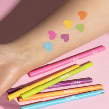 مداد چشم مخملی گلدن رز مدل Miss Beauty شماره 02 صورتی نئونی