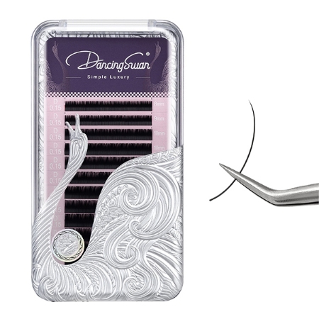 پالت مژه کاشت دنسینگ سوان فر D، ضخامت 0.07 سایز 15