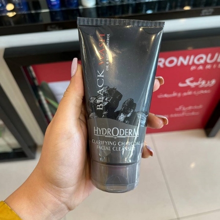 ژل شستشوی صورت هیدرودرم حاوی ذغال فعال حجم 150 میلی لیتر