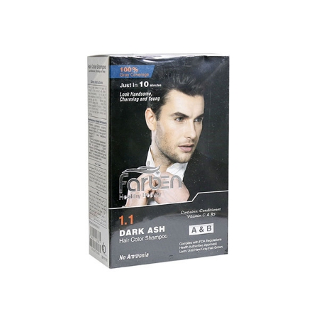  شامپو رنگ مشکی تیره فاربن مدل 1.1